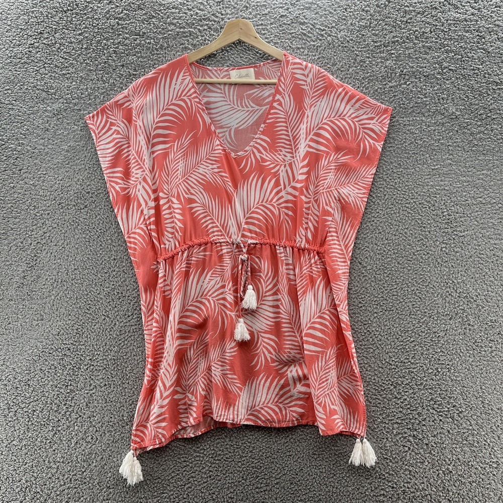 Cleobella Dress Women One Size Orange Tropical Print Swim Coverup Beach Mini